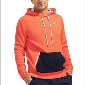 4Laps x Peloton Orange Pullover Hoodie with Dark Blue Pocket